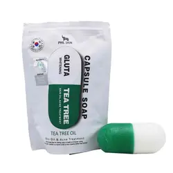 صابون کپسولی اسکین Phil Skin Gluta Tea Tree عصاره چای سبز 120 گرم