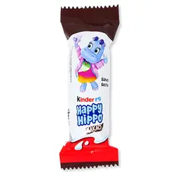 بیسکوئیت آلمانی کیندر Kinder Happy Hippo با مغز شکلات 21 گرم