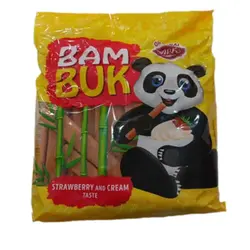 بیسکوئیت رولی بام بوک ABK Bambuk Strawberries & Cream با طعم توت فرنگی با خامه 200 گرم