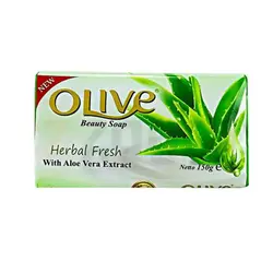 صابون دست اولیو Olive Herbal Fresh حاوی عصاره آلوئه ورا 150 گرم بسته 4 عددی