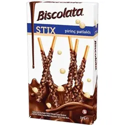 چوب شکلاتی استیکس بیسکولاتا Biscolata Crispy Rice با برنجک 34 گرم