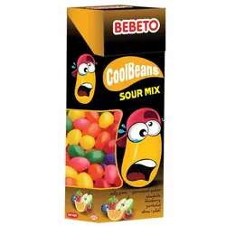 پاستیلBEBETO ببتو جیلی بیلی مدل Cool Beans با طعم میوه های ترش