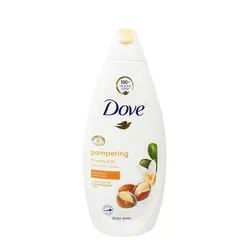 شامپو بدن کرمی داو DOVE مدل pompering حاوی شی باتر و وانیل تولید هلند 450  میل