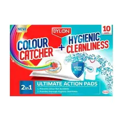 پودر شستشو انگلیسی دایلون Dylon 2-in-1 Colour Catcher تثبیت کننده رنگ لباس های رنگی 30 گرم