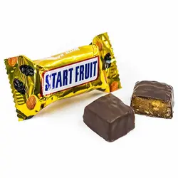 شکلات پذیرایی ULDUZ START FRUIT اولدوز مغزدار با کرم کارامل شیری و کشمش