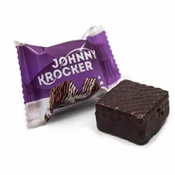 ویفر شکلات پذیرایی Roshen johnny krockers Roshen جانی کراکرز با طعم شیری بنفش