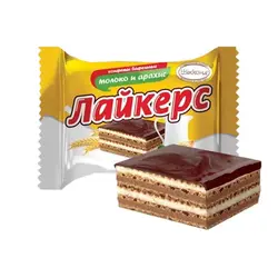 ویفر شکلاتی پذیرایی روسی  آکوها AKKOHA با مغز شیر تغلیظ شده و بادام زمینی