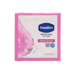 پک سه عددی صابون روشن کننده سنگاپوری وازلین Vaseline Soap Healty Bright پوست 225 گرم