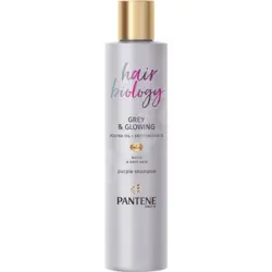 شامپو سر ایتالیایی پنتن Sampon Pantene Hair Biology Grey & Glowing Shampoo براق و خاکستری (ضد زردی )250 میل
