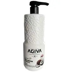شامپو سر بدون نمک آگیوا Agiva Milk Protein حاوی روغن نارگیل و پروتئین شیر 800 میل