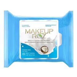 دستمال مرطوب آرایش پاک کن میکاپ رز Coconut Roz Makeup Remover مخصوص پوست خشک بسته 25 عددی