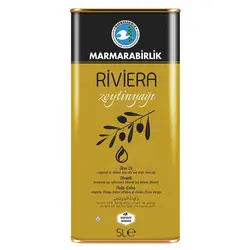 روغن زیتون مارمارابیرلیک Marmarabirlik Riviera شفاف و خالص 5 لیتر