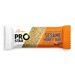 کنجد بار عسلی دارچینی پرواستار PRO STAR SESAME HONEY BAR حاوی کنجد، عسل و دارچین 20 گرم