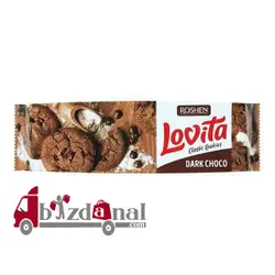 کوکی روشن لاویتا  ROSHEN LOVITA DARK CHOCO با طعم شکلات تلخ 150 گرم