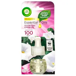 یدک خوشبو کننده هوا انگلیسی ایرویک Air Wick Smooth Satin & Moon Lily با رایحه ساتن و مون لیلی 19 میل