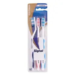 مسواک 3 تایی سیگنال Signal Anti Plaque با برس متوسط