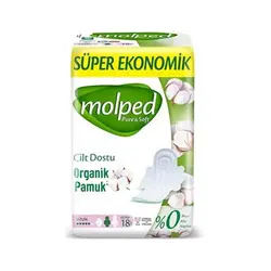 نوار بهداشتی مولپد Molped Pure & Soft Super Economic  سایز بزرگ 18 عدد