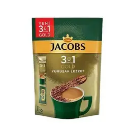 کافی میکس هلندی جاکوبز طلایی JACOBS  سه در یک با عطر و طعم ملایم 10 عددی