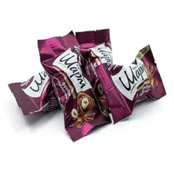 ویفر شکلات تلخ واپم بنفش ABK Royal Charm با مغز کرم شکلات و فندق کامل