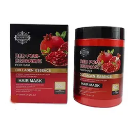 ماسک مو بدون سولفات و پارابن هنی ویز Heniways Red Pomegranate حاوی کلاژن و عصاره انار حجم 1000 میل