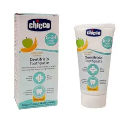 خمیر دندان کودک ایتالیایی چیکو Chicco Apple & Banana با طعم سیب و موز مناسب 6 تا 24 ماه 50 میل