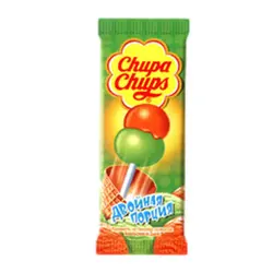 آبنبات چوبی دوقلو چوپا چوپس Chupa Chups با طعم پرتقال و طالبی 17 گرم