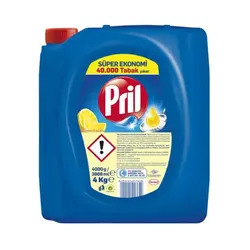 مایع شستشوی دستی ظروف پریل Pril Lemon با رایحه لیمو 4000 میل