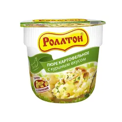 پوره سیب زمینی رولتون Rollton Yeralma Pýuresi Towuk Aromalı با طعم مرغ 40 گرم