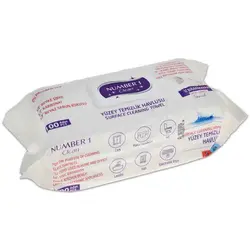 دستمال همه کاره نامبر وان Number 1 Clean Yüzey Temizlik Havlusu مناسب انواع پوست 100 عددی