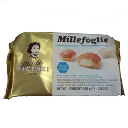 کوکی شکلاتی ایتالیایی گریسبی ماتیلدا ویچنزی Grisbi MATILDE VICENZI با فیلینگ خامه شیر 100 گرم