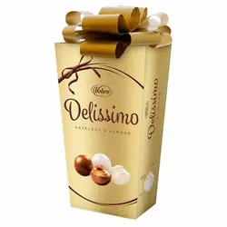 شکلات هدیه لهستانی Vobro Delissimo Hazelunt & Almond با مغز فندق و بادام کامل 182 گرم