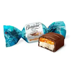 شکلات پذیرایی فله روسی کنتی  Konti Bonjour Coconut نارگیلی با طعم کارامل و بادام