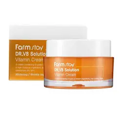 کرم صورت فارم استی  FarmStay DR.V8 Solution Vitamin Cream ویتامینه ضد چین و چروک 50 میل