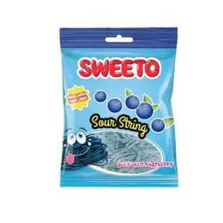 پاستیل شکری سویتو Sweeto Sour Blue Raspberry با طعم تمشک آبی 80 گرم
