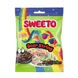 پاستیل شکری سویتو Sweeto Sour Rainbow با طعم میوه های ترش 80 گرم