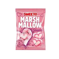مارشمالو سویتو Sweeto Marshmallow Hearts با طرح قلب 140 گرم
