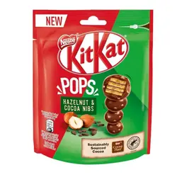 دراژه شکلاتی فرانسوی کیت کت Kit Kat pops با مغز فندق و تکه های شکلات 110 گرم