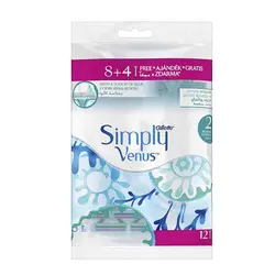 خود تراش زنانه ژیلت Gillette Simply Venus دو لبه بسته 12 عددی
