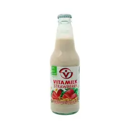 شیر سویا ویتامیلک Vitamilk Soymilk – Strawberry با طعم توت فرنگی  300 میل
