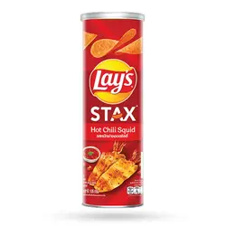 چیپس لیز استاکس Lays Stax Hot Chilli Squid با طعم ماهی مرکب چیلی تند 100 گرم