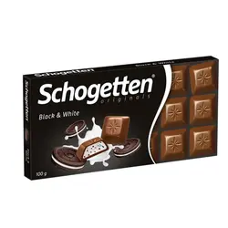 شکلات تخته ای آلمانی شوگوتن Schogetten Black & White با کرم اورئو 100 گرم