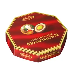 شکلات کادویی موزارت Mirabell Mozart Kugeln Box با بسته بندی شش ضلعی 200 گرم
