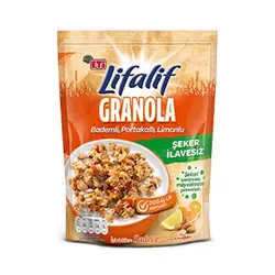 اتی لیفالیف Eti Lifalif granola  گرانولا جو دوسر با تکه های بادام، پرتقال و لیمو 200 گرم  تاریخ 2024/04/08