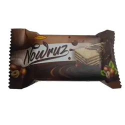 ویفر پذیرایی فله نور‍وز هاسار Nowruz Hasar با مغز فندق شکلاتی و روکش شکلاتی