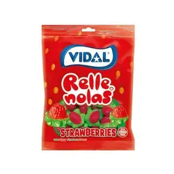 پاستیل اسپانیایی ویدال Vidal Jelly Filled Strawberries طرح توت فرنگی 90 گرم