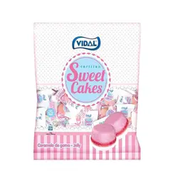 پاستیل اسپانیایی ویدال Vidal Sweet Cakes با طعم خامه و توت فرنگی 200 گرم