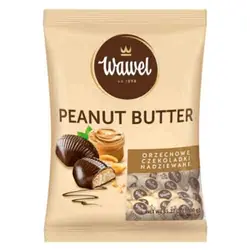 شکلات پذیرایی صدفی مغزدار واول پنات باتر Wawel Peanut Butter   بامغز کره بادام و روکش شکلات