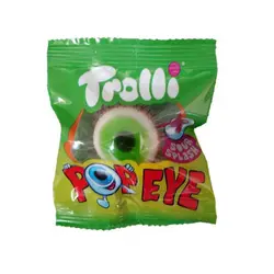 آب نبات چشمی آلمانی ترولی پاپ Trolli Pop Eye فاقد گلوتن 18.8 گرم