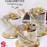 ست بانکه_پاسماوری دربدار استیل شقایق چکش کاری شده کد335