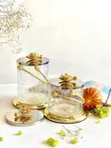 ست بانکه_پاسماوری دربدار استیل شقایق چکش کاری شده کد335
